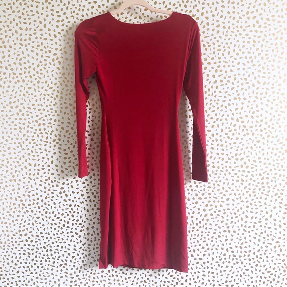 NWT Lovers + Friends Revolve Red Long Sleeve Dress - Picture 5 of 5